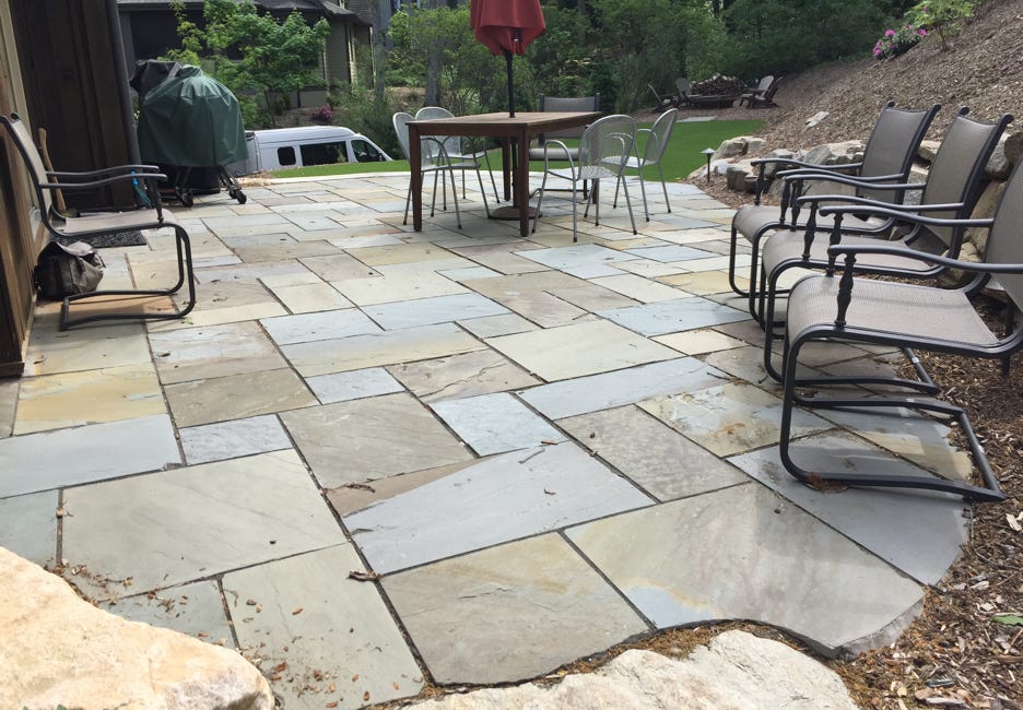 cut stone patio residential landscape architecture asheville nc