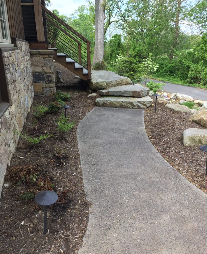 front walk residential landscape architecture
