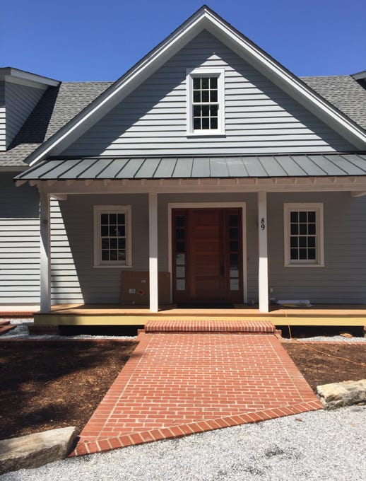 front walk brick masonry residential landscape architecture